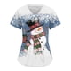 thumbnail image 1 of Uniforme de Enfermería de Navidad para mujer, blusa de trabajo, camiseta de manga corta con cuello en V, ropa de enfermería, Tops de túnica para enfermeras, 1 of 5