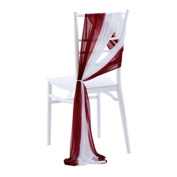 Pearls Fabric Chair Back Tulle For Wedding Decoration Elegant Drapes Perfect For Banquet Chair Cover Ceremony Setting