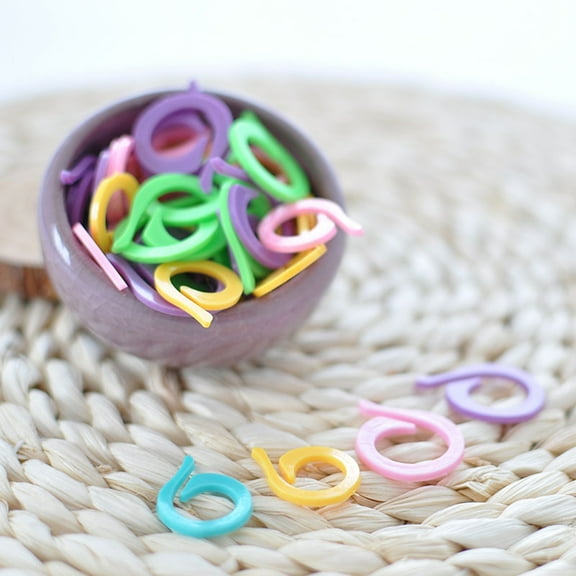 GOOHOCHY  120 Pcs Counter Ring Crochet Rings for Crocheting Kit Office