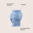 thumbnail image 3 of JONATHAN Y Orla 18.5" Modern Bohemian Elephant Ceramic Garden Stool, Blue, 3 of 8