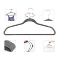 thumbnail image 3 of Renwick Non Slip Plastic and Fabric Suit Shirt and Pants Clothes Hangers, 100 Count, 3 of 9