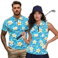 thumbnail image 2 of Aplkyhs Tropical Plumeria Starfish Matching Couple Golf Shirts Funny Men Women Matching Couple Golf Shirts 4-Way Stretch Golf Tennis Tank Top Quick Dry Suitable for Tennis Enthusiasts, 2 of 6