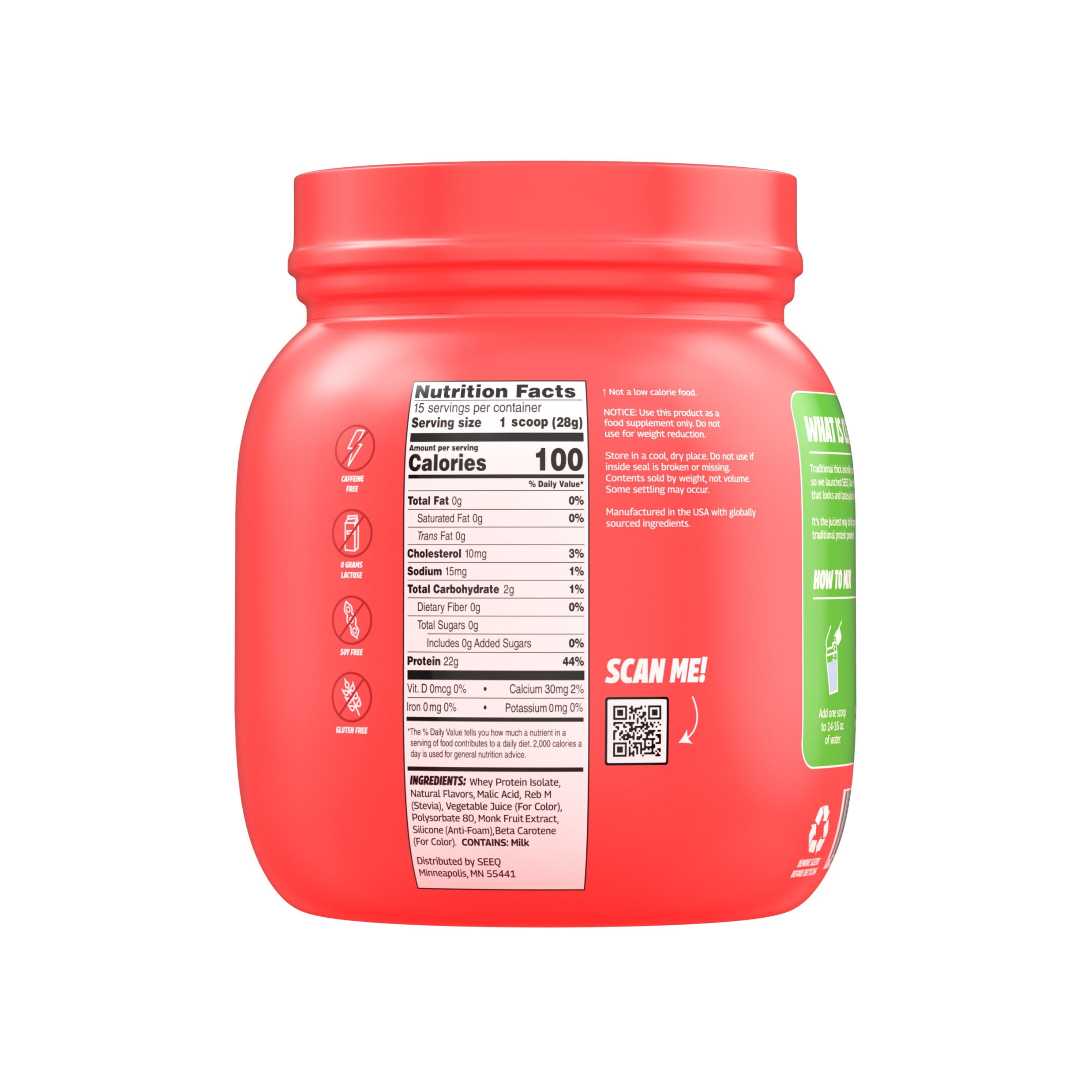 Seeq Clear Protein Powder - Watermelon Wave - 15 Serve