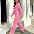 thumbnail image 5 of Sakuulaan Girls 2‑Piece Fleece Tracksuit Set, Full‑Zip Hooded Jacket & Relaxed Pants, Warm Polyester Casual Outfit for Kids 5‑14 Years, 5 of 8