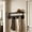 Black, variant on Wall Mounted Timber Coat Rack with Shelf, 4 Hook Entryway Organizer, Circulate Hat and Drying Sheet Hanger for Hallway, Bathroom, and Bedroom