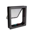 thumbnail image 3 of Durable Cat Dogs Flap Doors Kitten Gate 4 Ways Locking Tunnel Replacement Lockable Pets Door for Screen Window Exterior/Interior Puppy Doggie Black, 3 of 8