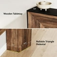 thumbnail image 6 of Tribesigns Modern Console Table, 63" Wood Entryway Table with Storage for Living Room, Black & Brown, 6 of 6
