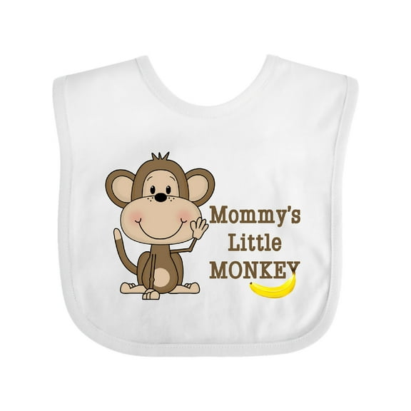 Inktastic Mommy's Little Monkey Boys or Girls Baby Bib