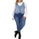 thumbnail image 2 of Chalecos de mezclilla para mujeres de tallas grandes Agnes Orinda, tops sin mangas, chaqueta casual de botón, 1X azul claro, 2 of 6