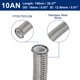 thumbnail image 3 of Manguera AN10 1 Metro Trenzado PTFE Acero Inoxidable Unique Bargains para Coche Aceite Combustible Gas Línea, 3 of 7