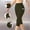 Army Green, variant on Nhthy Casual Athletic Capri Jogger Pants for Women, Stretch Soft Yoga Leggings with Roomy Side Pockets Workout Lounge Bottoms Blue M