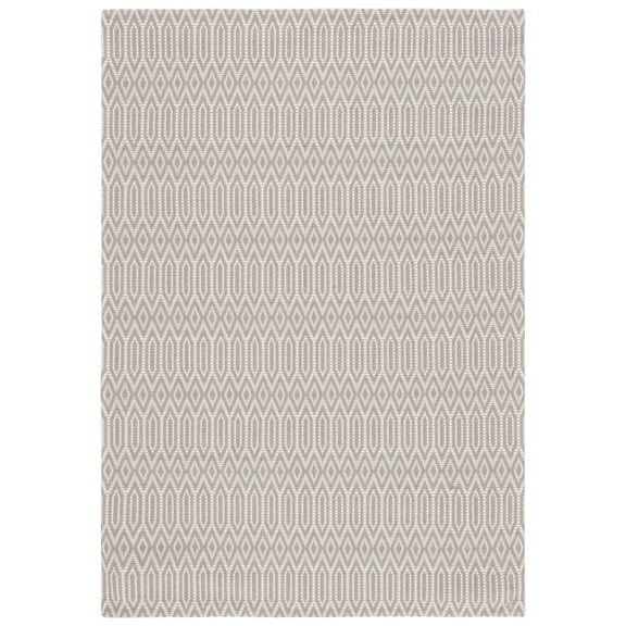 SAFAVIEH Martha Stewart Cotton Geometric Area Rug, Taupe/Cream, 3' x 5'