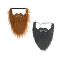 thumbnail image 3 of 2 piezas de bigotes postizos largos novedosos para Halloween, Navidad, disfraces, óperas Marrón oscuro, 3 of 9