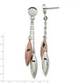 thumbnail image 2 of Chisel Stainless Steel Brown IP-plated Dangle Post Earrings, 2 of 2