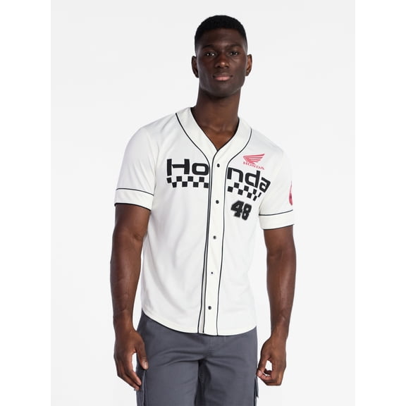 Honda Men's and Big Men's Baseball Jersey, Sizes XS-3XL
