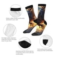 thumbnail image 3 of Yiaed Golden Sky Bald Eagle Print Great elasticity Crew Socks Sports socks for Men and Women, 3 of 5