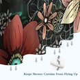 thumbnail image 6 of Pioneer Flower Floral Print Pattern Shower Curtain 36"x72" ,Bathroom Decorative Shower Curtains Set with 12 Hooks,Modern Waterproof Washable Shower Curtain, 6 of 6