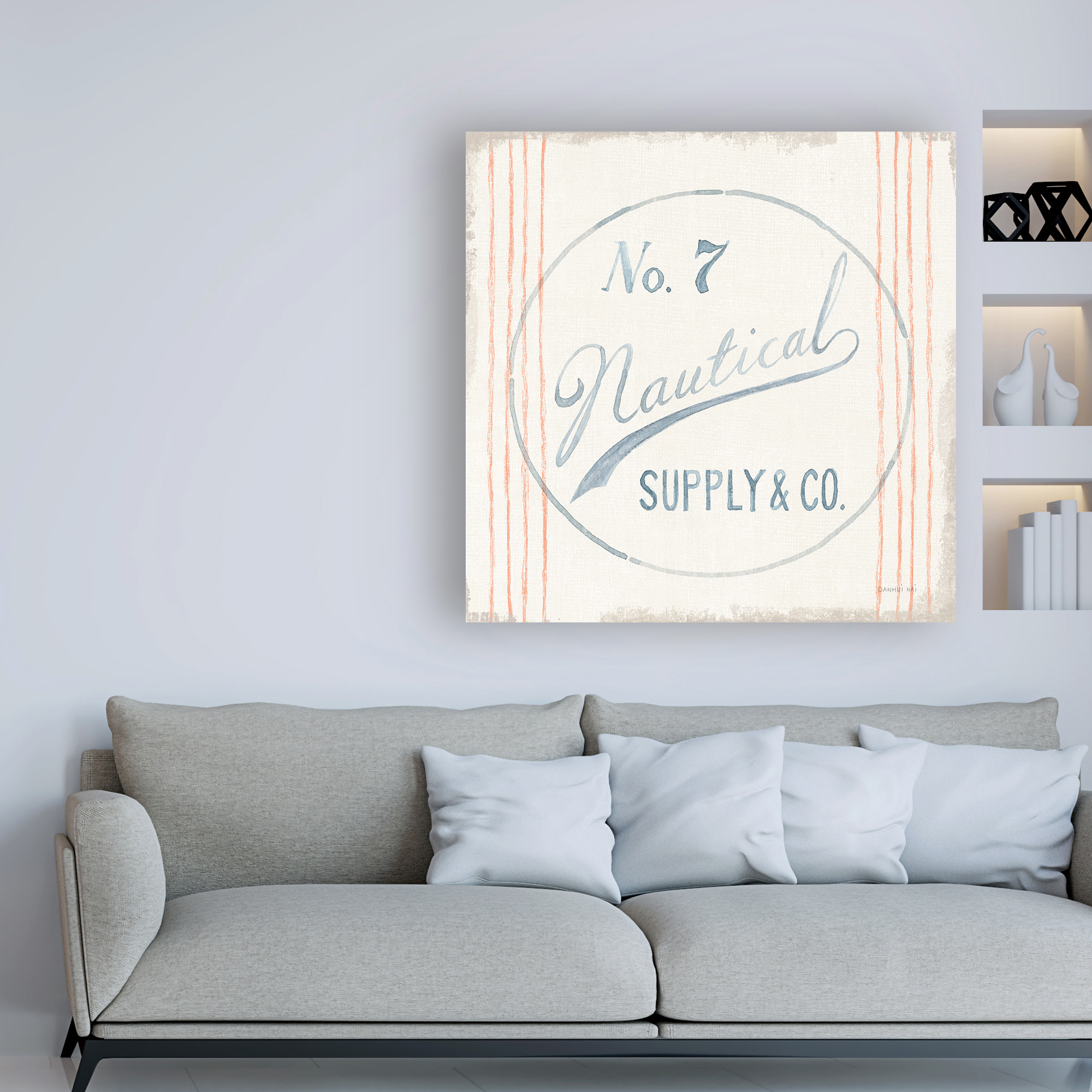 Trademark Fine Art 'Floursack Nautical IX' Canvas Art by Danhui Nai