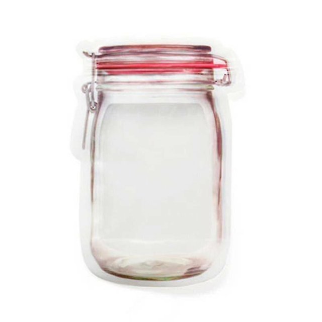 (l(20pcs)) Stora Jar Bottles Pe Zip Bag Bolsas de ahorro de alimentos Bolsa de olor Reutilizable
