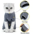 thumbnail image 4 of MIXFEER Pet Recovery Suit Four Legs Abdominal Wound Jacket for Cats, 4 of 7