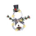 thumbnail image 2 of Corona navideña con luces, corona artificial, adorno navideño colgante para el hogar con piñas para el día de San Valentín, 2 of 9