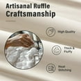 thumbnail image 3 of Seasonwood Farmhouse Shower Curtains Beige Ruffle Shower Curtain with Buttons & Ruffles for Bathroom,12pcs Hooks,72"x72", 3 of 9