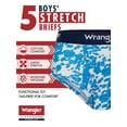 thumbnail image 3 of Wrangler Boys' Cotton Briefs, Soft Boys Underwear w/ 4-Way Stretch, Large, 5-Pack, 3 of 15