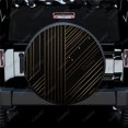thumbnail image 1 of Abstract Luxury Golden Line Pattern Polyester Universal Spare Wheel Tire Cover Wheel Covers for Trailer RV SUV Truck Camper, 1 of 5