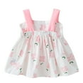 thumbnail image 4 of Edvintorg 1-4 Years Girls Summer Clothes Clearance Toddler Kids Baby Girls Cute Floral Print Slip Dress Bowknot Princess Dress, 4 of 7