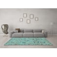 thumbnail image 3 of Ahgly Company Indoor Square Abstract Light Blue Modern Area Rugs, 3' Square, 3 of 4