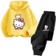 thumbnail image 3 of Conjunto de sudadera y pantalón de chándal de Hello Kitty para niños y niñas, conjunto de dos piezas de moda para niños de 3 a 14 años, 3 of 5