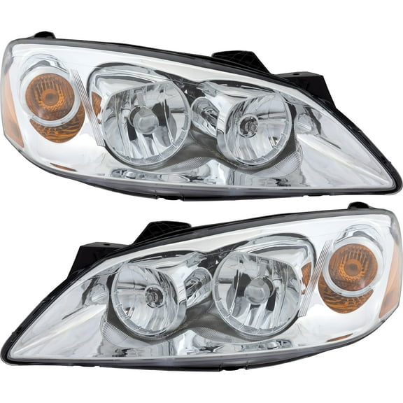 Garage-Pro Driver and Passenger Side Headlight for Pontiac G6 2005-2010 Halogen With bulb(s) Sedan, For Models Without CTF Package Replaces# 20821144 20821143