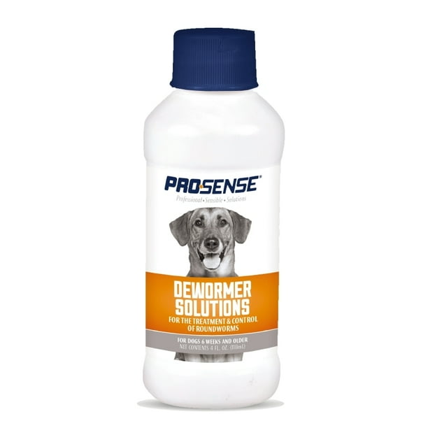 ProSense Dewormer Solutions Roundworm Treatment for Dogs, 4 oz