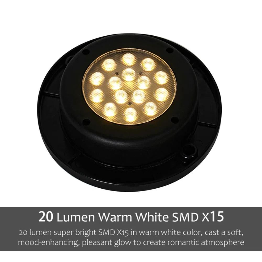 Grand Patio 2-Pack Outdoor Solar Floor Lights, All-Weather Wicker, Waterproof, Dark Brown