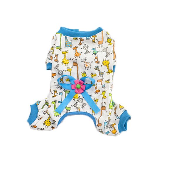 TELOLY Dog Pajamas Super-A Grade Standard Pet Clothes Moisture-Wicking Softness Cute Dog Outfit S Blue
