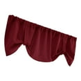 thumbnail image 6 of 1 Panel Height Adjustable Curtains Window Tiers Valance for Cafe/Home Burgundy, 6 of 8