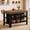 brown and black, variant on Tribesigns 55.1-Inch Bar Table with Storage Shelves, Farmhouse Counter Height Bar Cabint for Home, Kitchen & Dining Room, Living Room (Dark Brown)