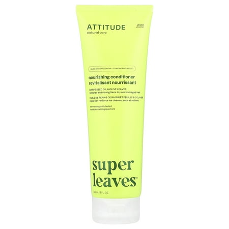 ATTITUDE Super Leaves™  Nourishing Conditioner  Grape Seed Oil & Olive Leaves  8 fl oz (240 ml)