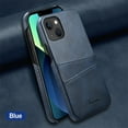 thumbnail image 4 of SaniMore Case for iPhone 15 6.1" 2023, Card Slots [Up to 2] Wear-resistant PU Leather Skin Shockproof PC Backplane Anti-fall Slim Lightweight Shell for iPhone 15, Blue, 4 of 9