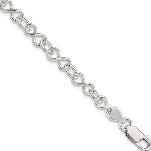 Sterling Silver Polished Fancy Link Bracelet Made In India qg3596-7.5