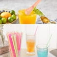 thumbnail image 6 of 200Pcs Spoon Straws Ideal for Snow Cones, Milkshakes, Smoothies, Desserts, Celebrations, Parties, & More(Multi-Colored), 6 of 7
