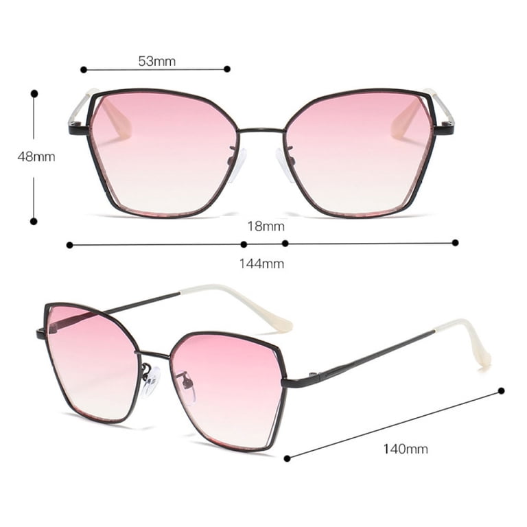 1327 Claudia 1.5 Black Pink Gadient Oversize Reading Glasses Square Concave NWT Fashion Gradient Pink Reading Glasses 1.50 for Women, Metal  main image 4