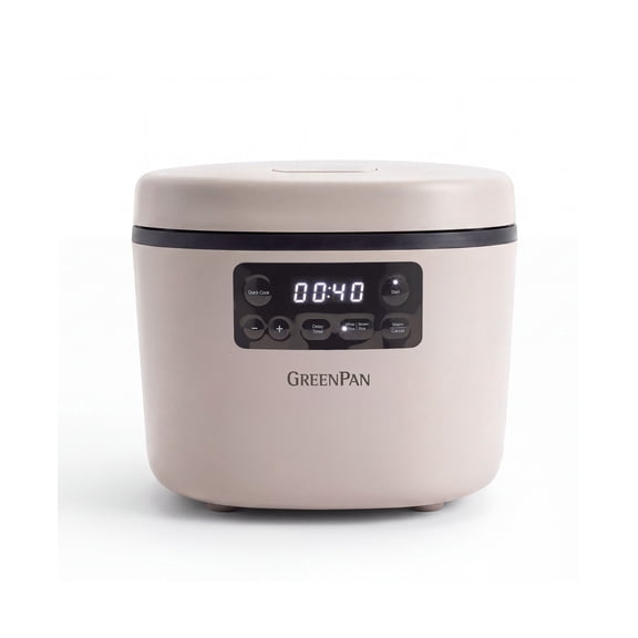 GreenPan Advanced Electric Ceramic Nonstick 8-Cup Rice Cooker, Clay