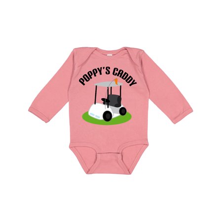 

Inktastic Poppy s Caddy Golf Cart Grandchild Gift Baby Boy or Baby Girl Long Sleeve Bodysuit