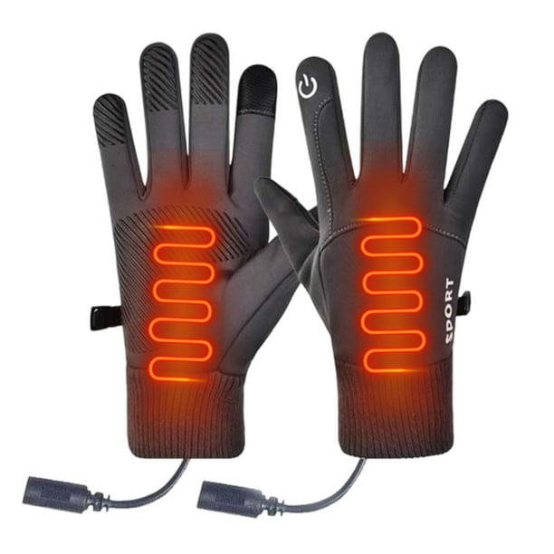 Guantes para Mujeres Guantes Calentados para Hombres Guantes de Invierno Impermeables de Pantalla Táctil de las Mujeres Guantes de Calentamiento para Conducir Ciclismo Caza Senderismo