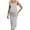 White, variant on Bwiyojiz Fashion Sizes S-XXL Knitted Ribbed Hem Slit Striped Sleeveless Maternity Dress, White