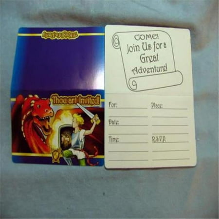 Bulk Buys Dragon and Knight Party Invitations - 8 pc Case Of 7