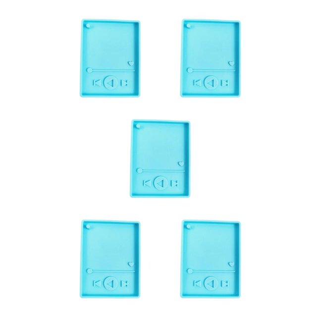 Guardoinrt Key Rings Mold Media Player Shape Safe Use Flexible Silicone Mould Handmade Crafts Cake Decoration Small Pendant 3149 5Set