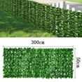 thumbnail image 2 of 300cm Artificial Green Ivy Hedge Fence Panel Artificial Ivy Leaves Outdoor Home Garden Balcony Fence Screen Turf Decoration, 2 of 9