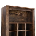 thumbnail image 6 of Bellemave Modern Tall Shoe Cabinet with 30 Cubbies and 1 Storage Compartment 30 Pairs Shoes Storage Entryway Shoes Cubby Wooden Shoes Rack Freestanding Tall Cabinet for Living Room, Brown, 6 of 11